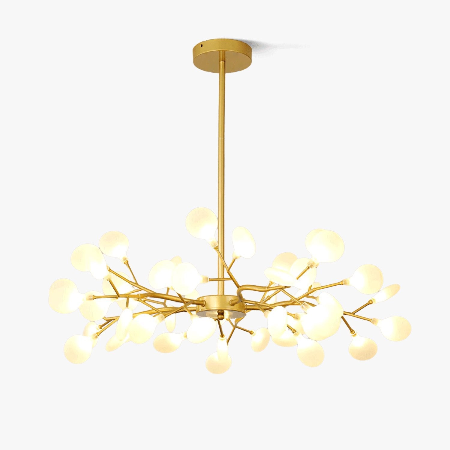 Hängelampe LED Metall Gold Acryl Weiß Wohnzimmer Esszimmer Modernes Design Deckenleuchte Organische Leuchte | Restfield