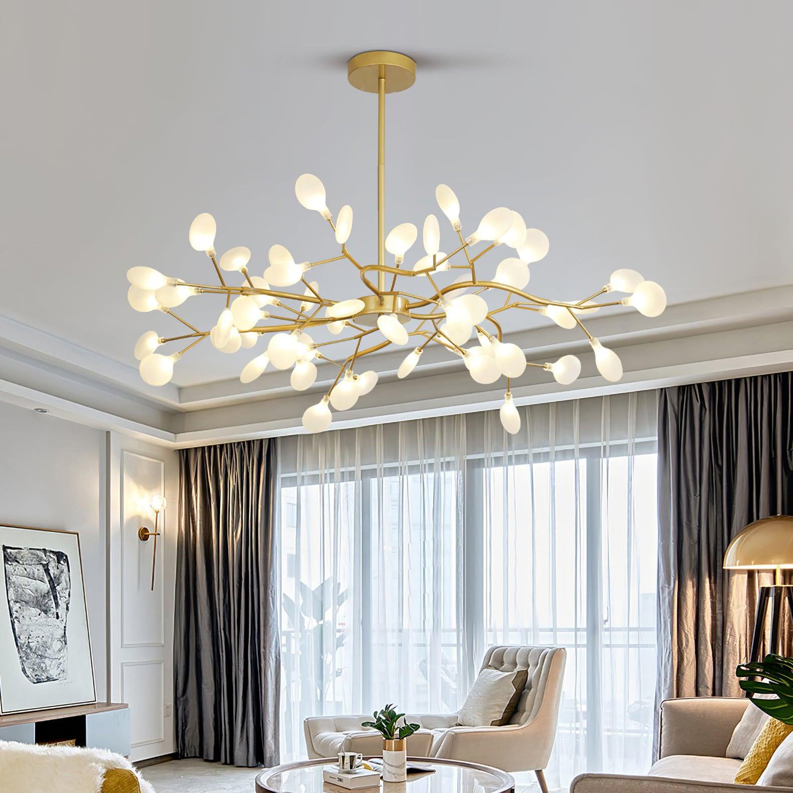 Hängelampe LED Metall Gold Acryl Weiß Wohnzimmer Esszimmer Modernes Design Deckenleuchte Organische Leuchte | Restfield