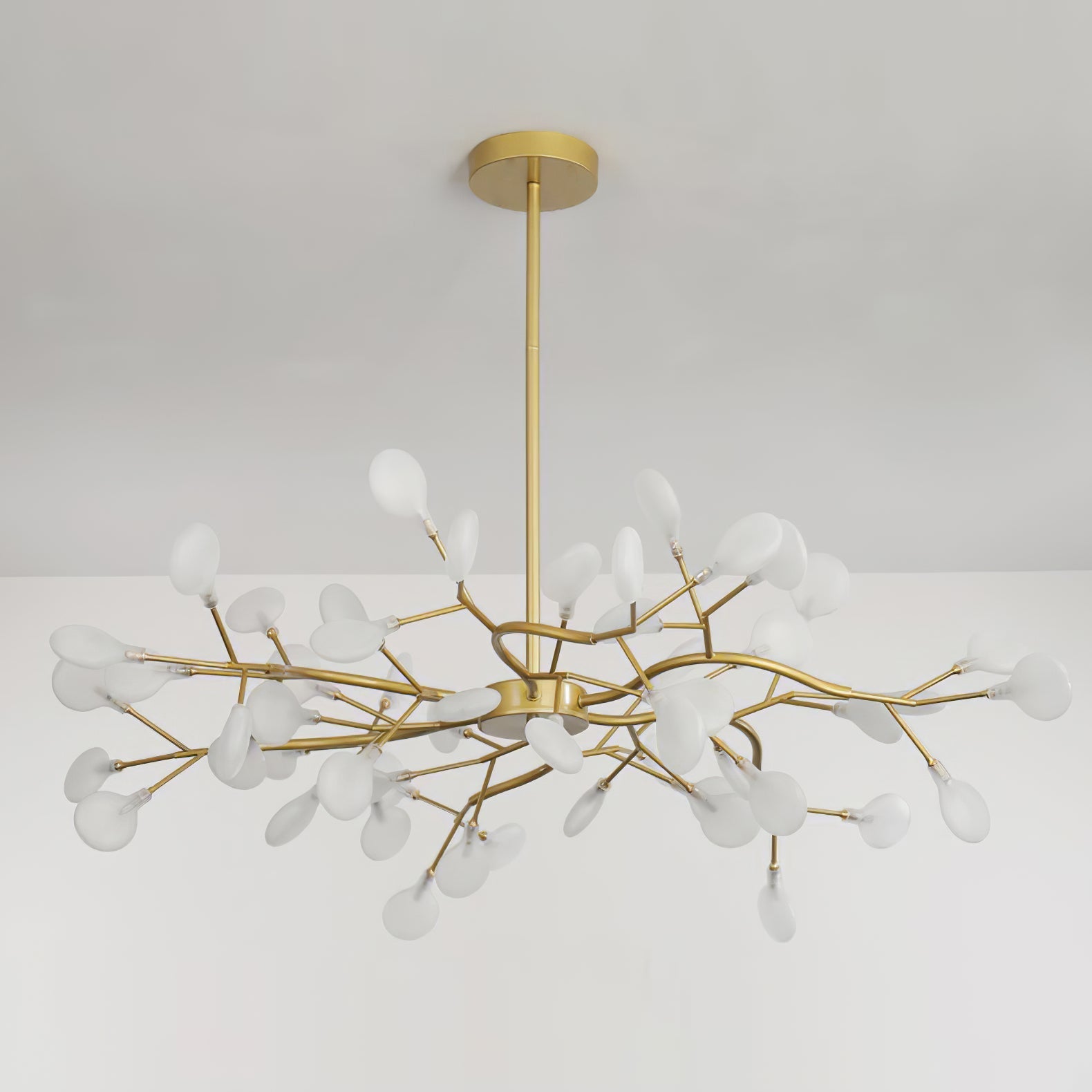 Hängelampe LED Metall Gold Acryl Weiß Wohnzimmer Esszimmer Modernes Design Deckenleuchte Organische Leuchte | Restfield
