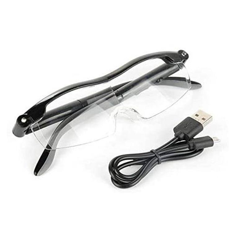 Vergrotingsbril met LED-verlichting USB Oplaadbaar Handsfree voor Lezen Knutselen Precisiewerk Detail | Sansoti