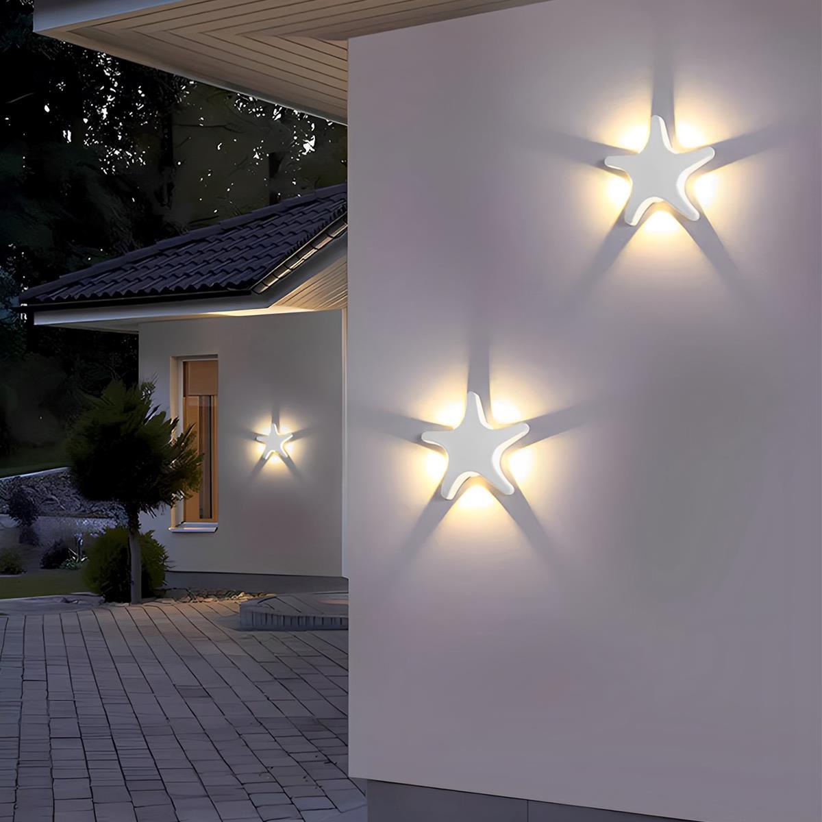LED Outdoor Wall Lamp Butterfly Black IP65 Weatherproof Warm White for Facade Balcony and Entrance | Sansoti
