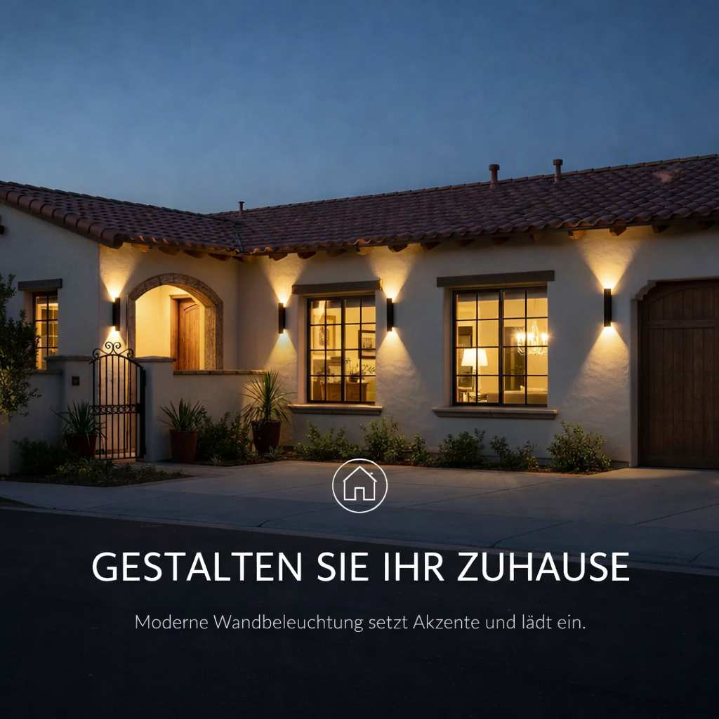 Moderne LED Wandlamp voor Buiten IP65 Aluminium Up & Down Licht Warm Wit Zwart voor Gevel en Terras | Sansoti
