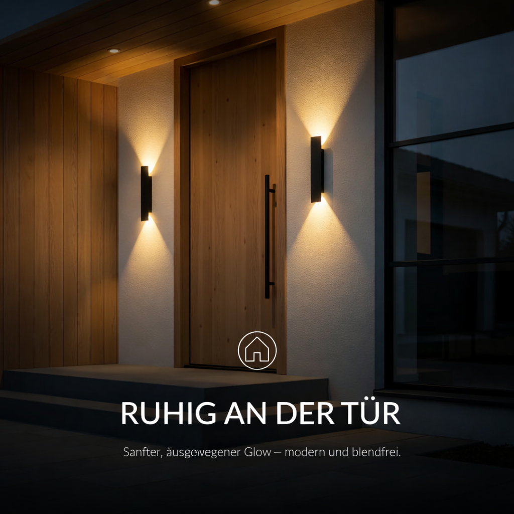 Moderne LED Wandlamp voor Buiten IP65 Aluminium Up & Down Licht Warm Wit Zwart voor Gevel en Terras | Sansoti