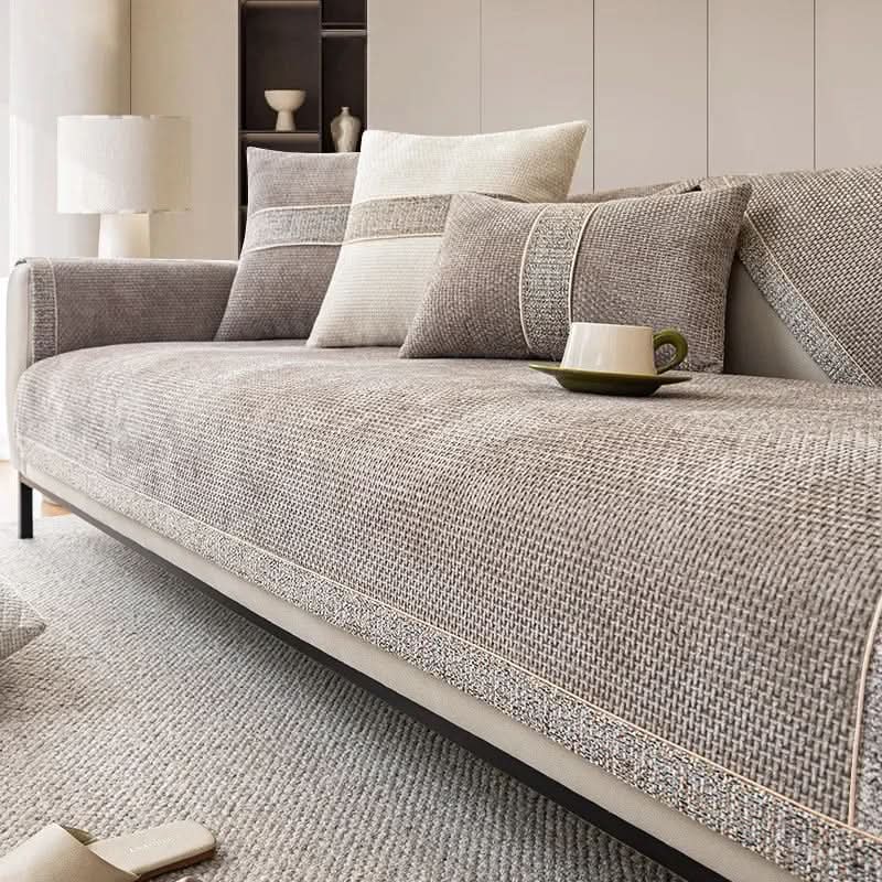 Antislip Bankhoes Polyester met Linnenlook voor Optimale Bescherming Comfort Stijlvol Woonkamer Interieur | Sansoti