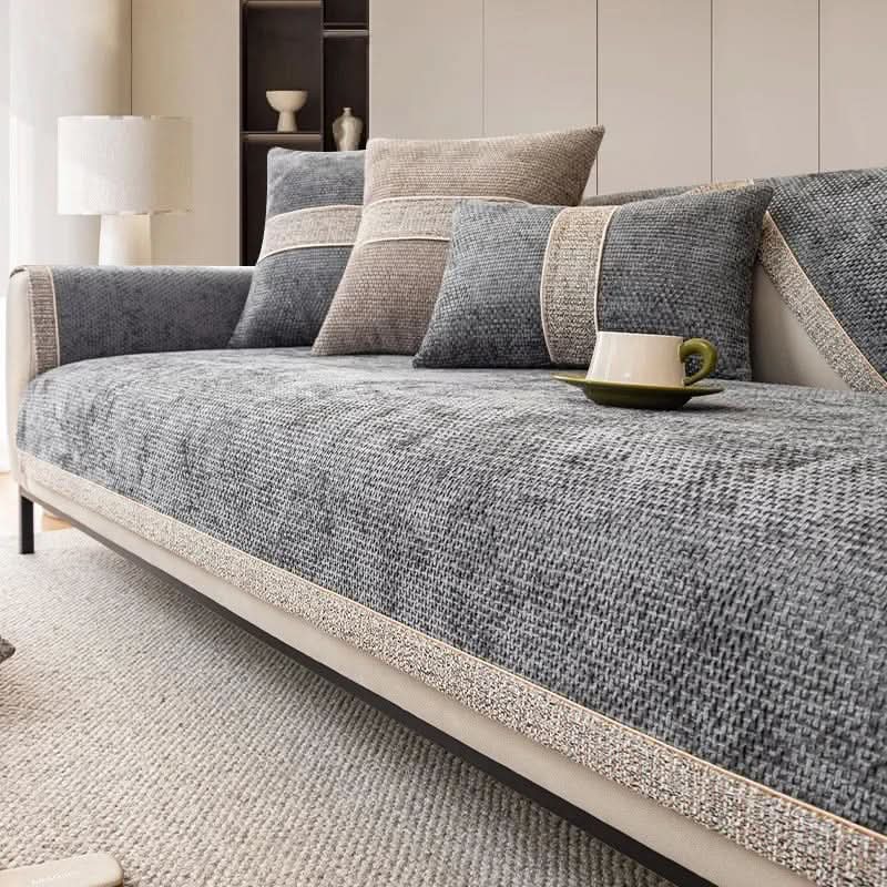 Antislip Bankhoes Polyester met Linnenlook voor Optimale Bescherming Comfort Stijlvol Woonkamer Interieur | Sansoti