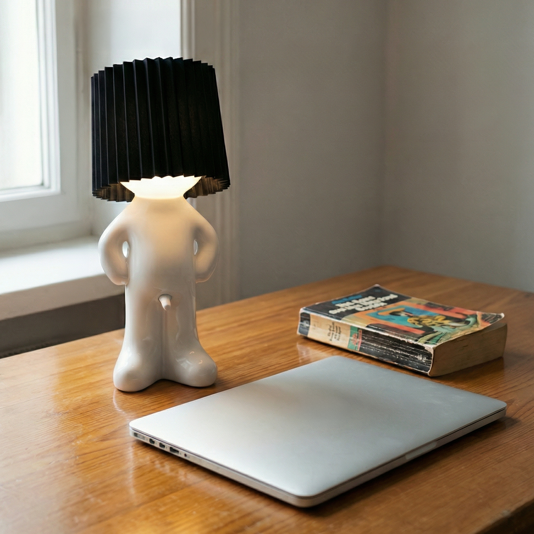 Wireless LED Table Lamp with Dimmer 29cm – Cordless Lighting with USB-C Rechargeable Warm White Light 3000K – Decorative Night Lamp for Bedroom Living Room Office – Modern Desk Lamp with Battery and Switch | Sansoti