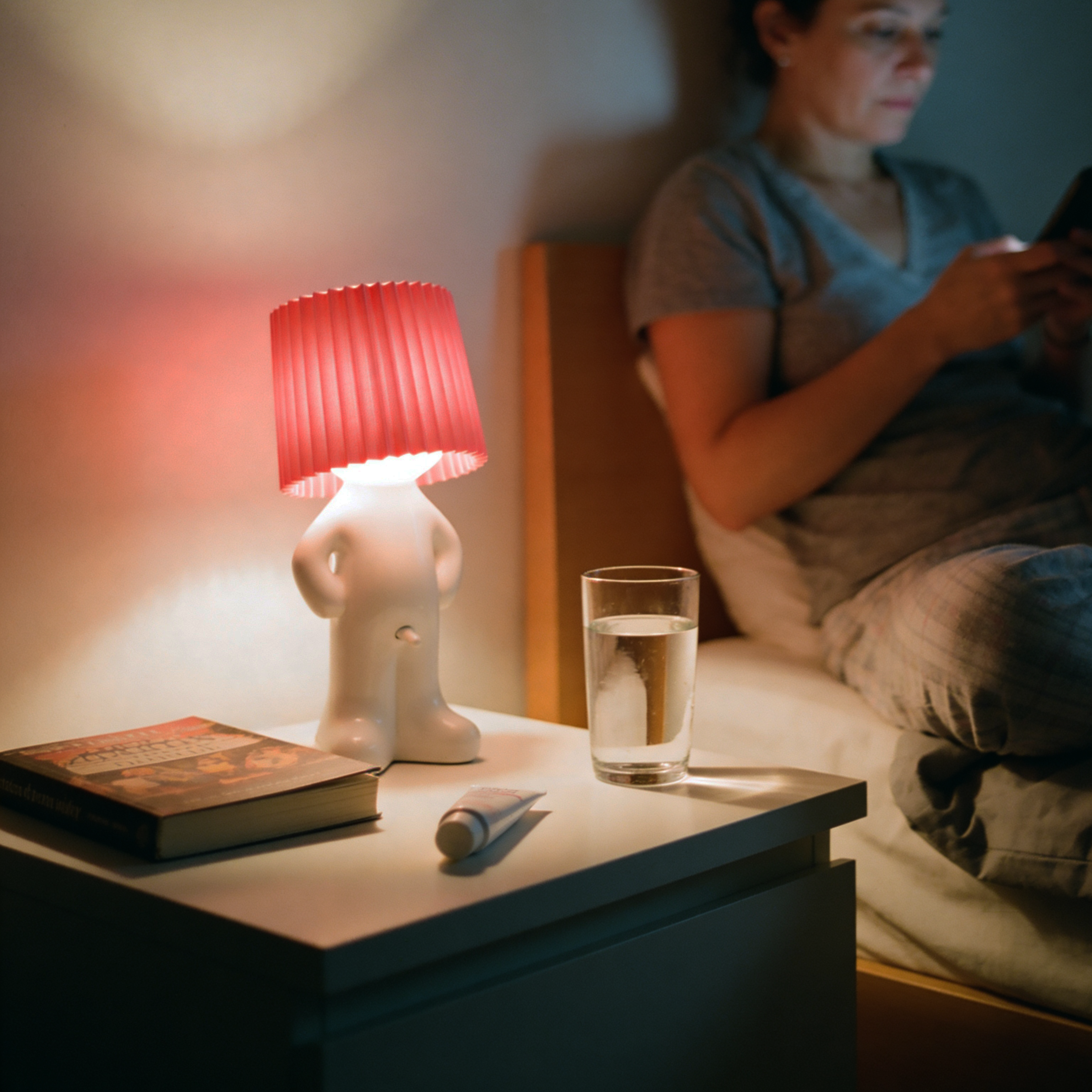 Wireless LED Table Lamp with Dimmer 29cm – Cordless Lighting with USB-C Rechargeable Warm White Light 3000K – Decorative Night Lamp for Bedroom Living Room Office – Modern Desk Lamp with Battery and Switch | Sansoti