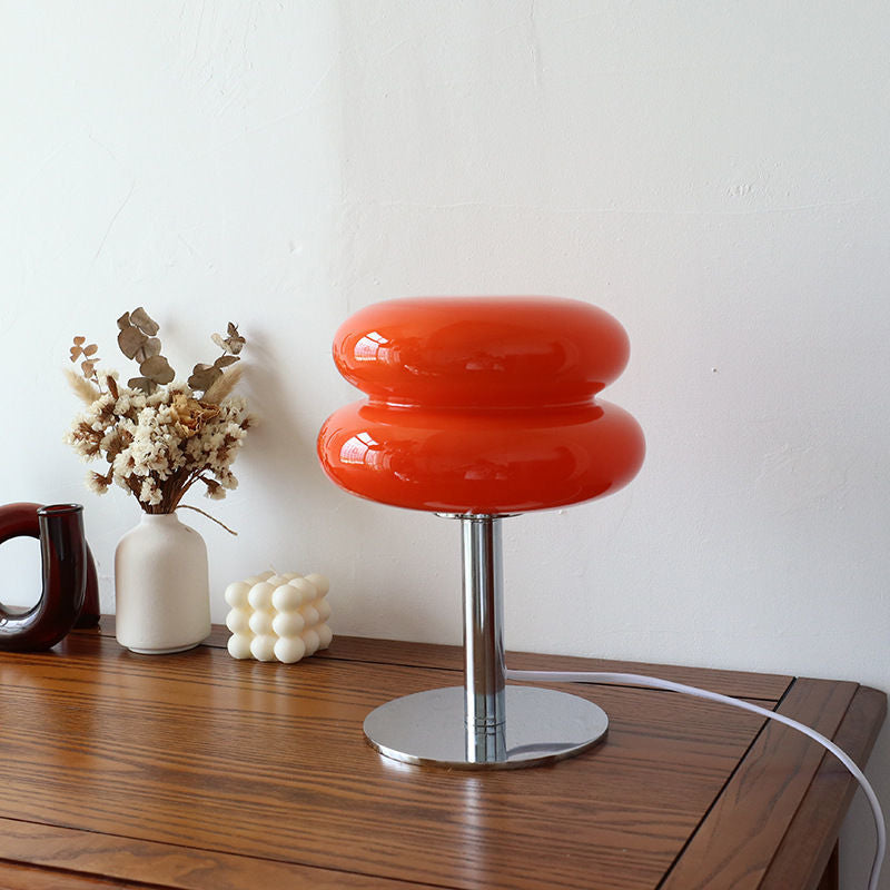 Tischleuchte Glas Ei Italienischer Designer Design LED Dimmbar Schlafzimmer Wohnzimmer Arbeitszimmer Stimmungslicht Drehknopf Eisen Glas
