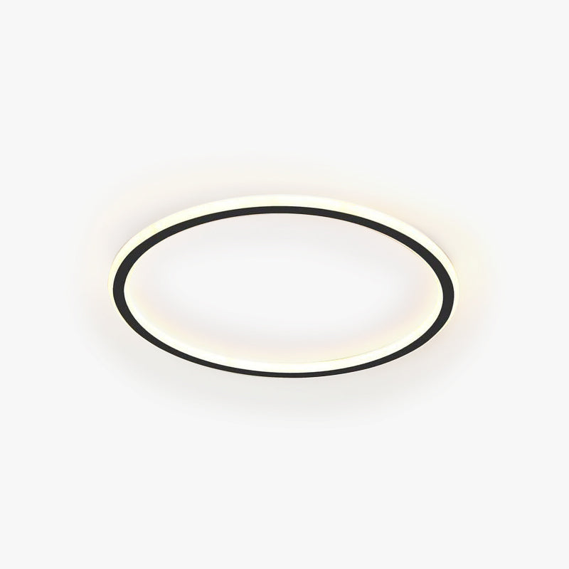 Round dimmable LED ceiling light, metal and acrylic, 30-50cm, black and white, modern ceiling lighting for living room and bedroom | Sansoti