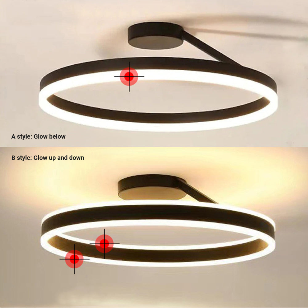 Minimalist Round Design LED Ceiling Light, Dimmable with Remote Control, Energy-Efficient for Modern Interiors | Sansoti