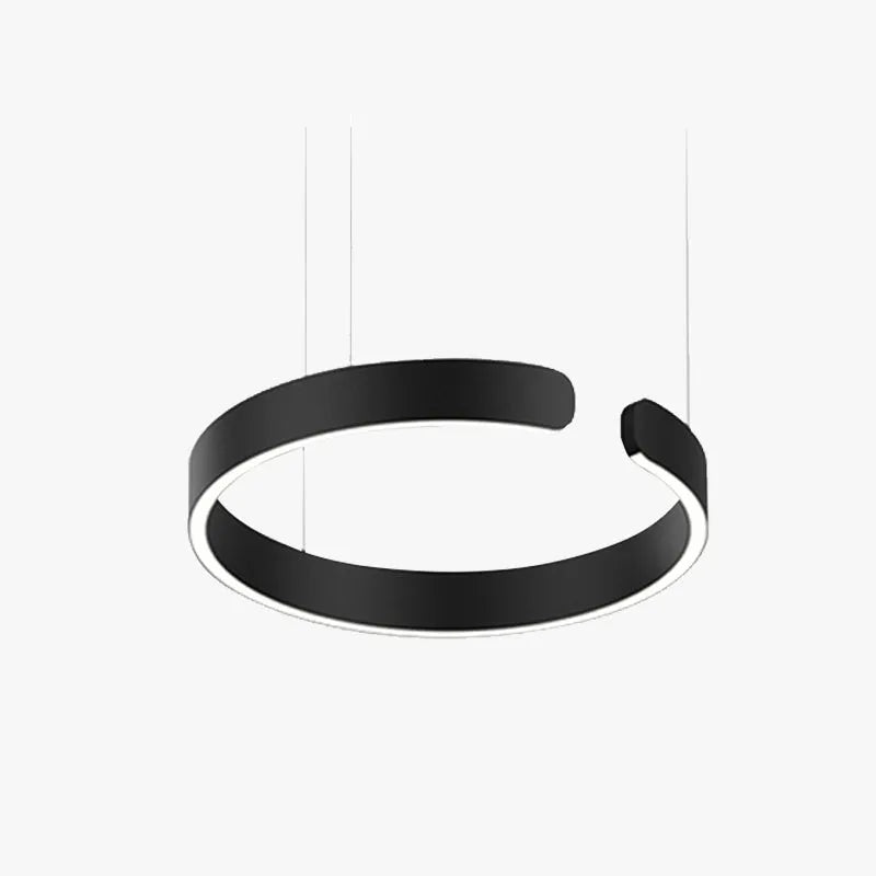 Zwevende LED Ringlamp Minimalistisch Modern Metaal Dimbaar Hanglamp Slaapkamer Woonkamer Eetkamer Plafond | Sansoti