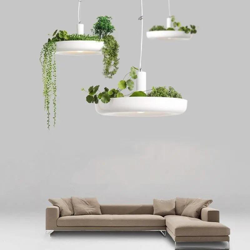 Scandinavische Hanglamp met Plantenbak – Decoratieve Lamp voor Binnenplanten – Moderne Verlichtingscombinatie | Sansoti
