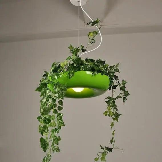 Scandinavische Hanglamp met Plantenbak – Decoratieve Lamp voor Binnenplanten – Moderne Verlichtingscombinatie | Sansoti