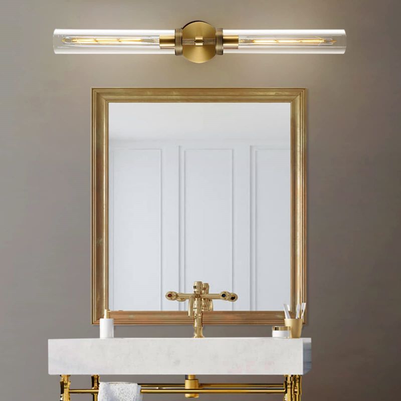 Applique en verre cristallin Laiton Dimmable Douille E26 Salon Chambre Couloir Montage vertical horizontal | Sansoti
