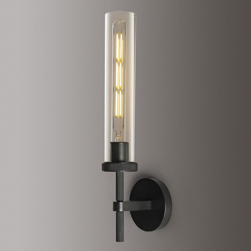Applique en verre cristallin Laiton Dimmable Douille E26 Salon Chambre Couloir Montage vertical horizontal | Sansoti