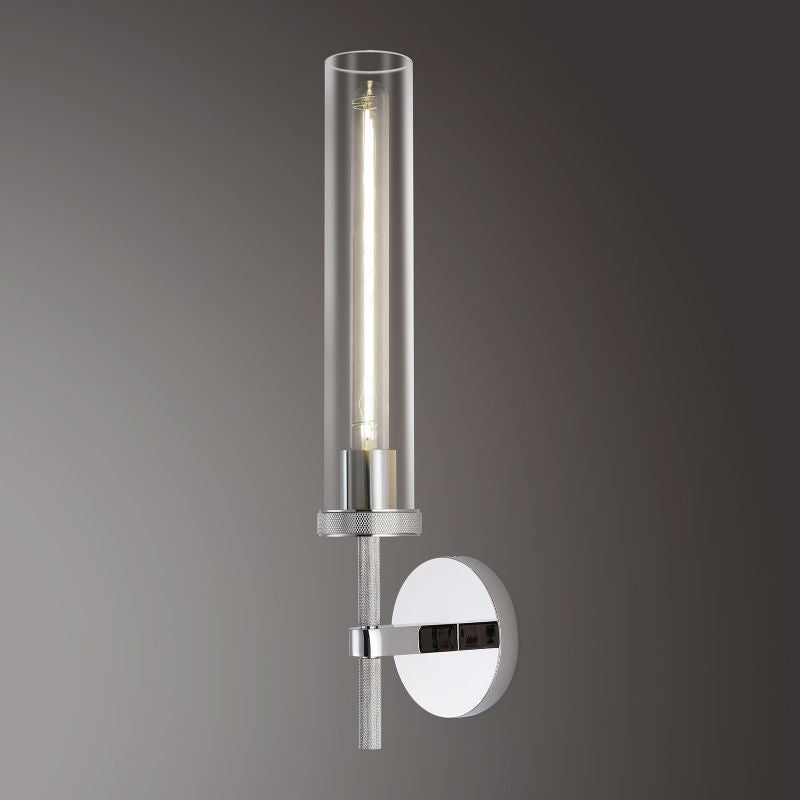 Applique en verre cristallin Laiton Dimmable Douille E26 Salon Chambre Couloir Montage vertical horizontal | Sansoti