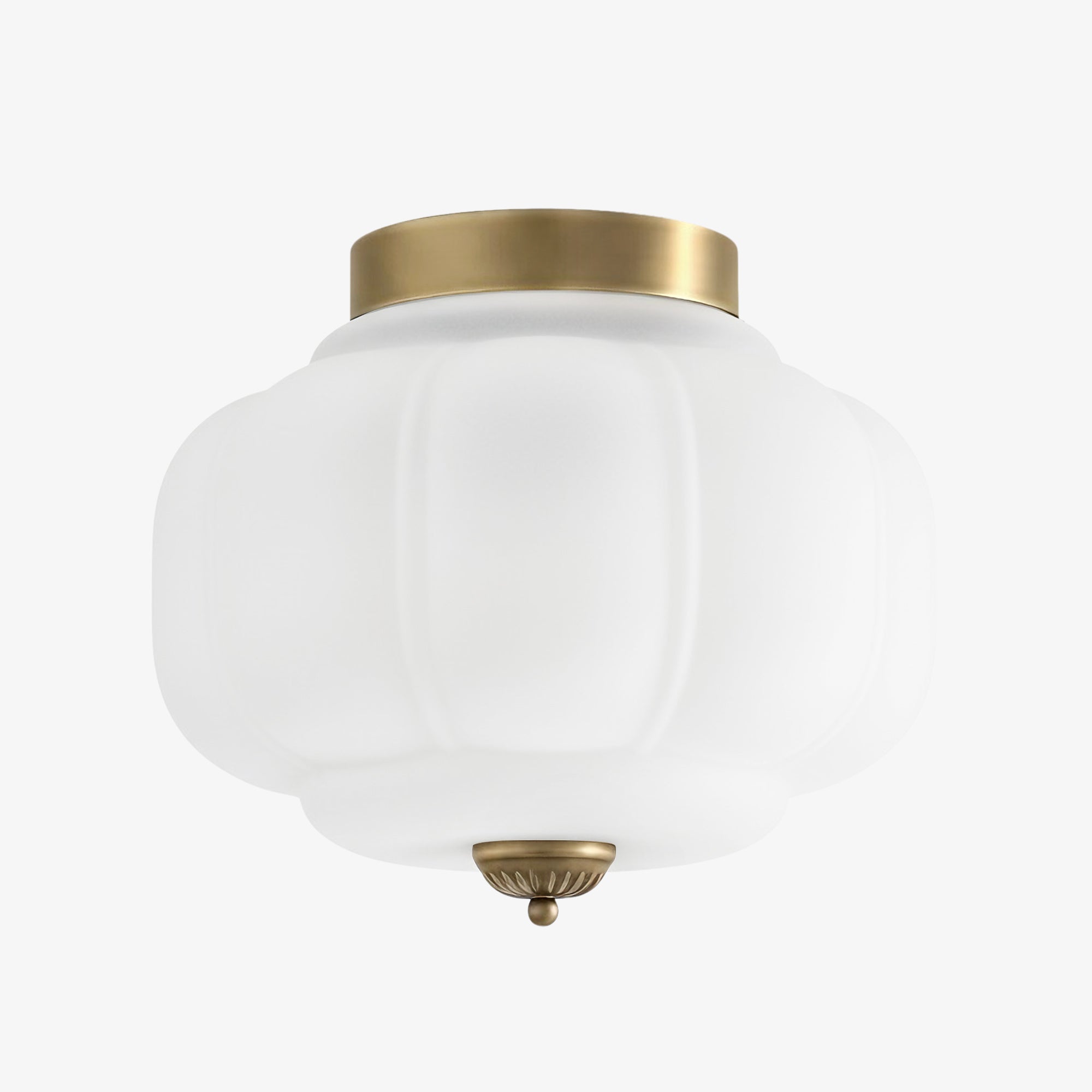Retro Plafondlamp met Melkglazen Kap – Verfijnde Semi-Flush Mount Verlichting voor Moderne Interieurs | Sansoti