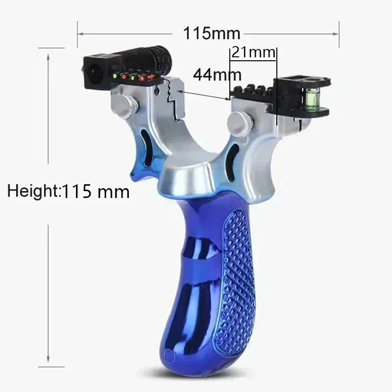 Katapult met ergonomische grip, LED-vizier en waterpas voor nauwkeurig schieten | Sansoti