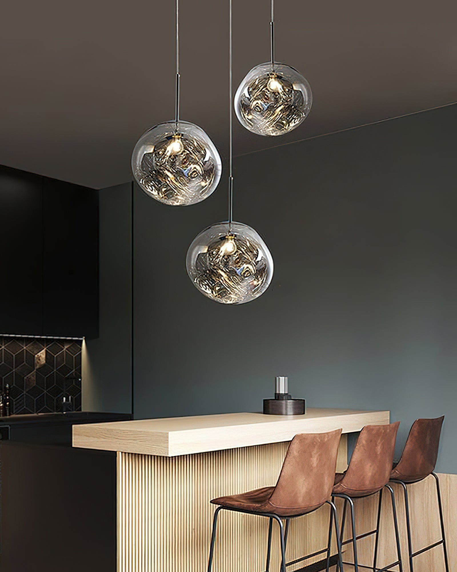 Lavadruppel Hanglamp – Geblazen Glas met Warme Gloed – 4 Maten & 4 Tinten – Modern Artistiek Lichtspel | Sansoti