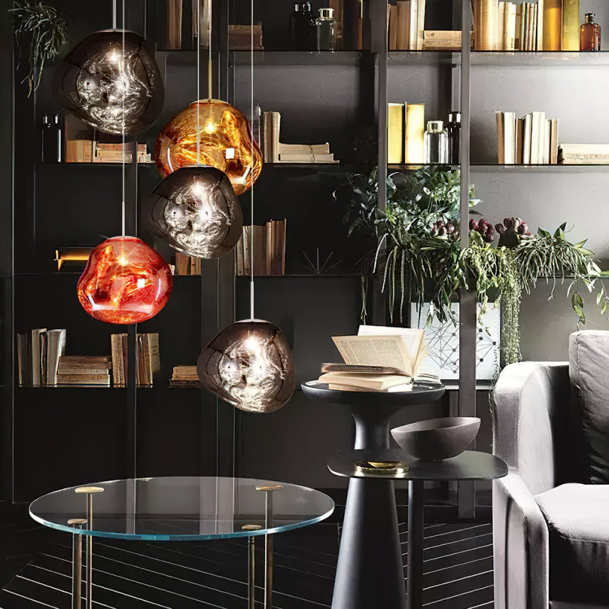 Lavadruppel Hanglamp – Geblazen Glas met Warme Gloed – 4 Maten & 4 Tinten – Modern Artistiek Lichtspel | Sansoti