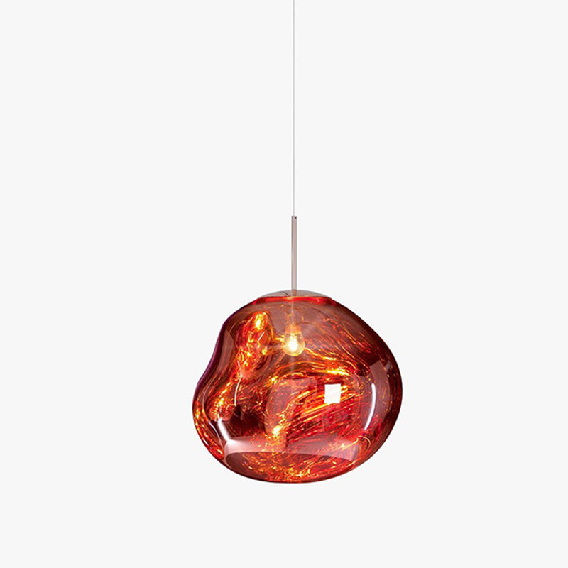 Lavadruppel Hanglamp – Geblazen Glas met Warme Gloed – 4 Maten & 4 Tinten – Modern Artistiek Lichtspel | Sansoti