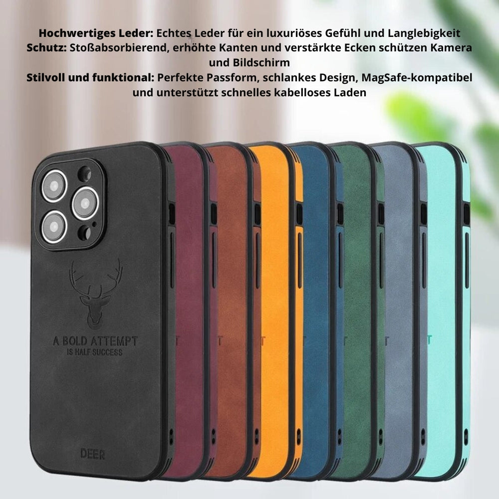 Smartphone Hoesje in Leerlook — Slank Design met Valbescheming & MagSafe-Compatibiliteit voor iPhone 16/15/14/13/12 | Sansoti