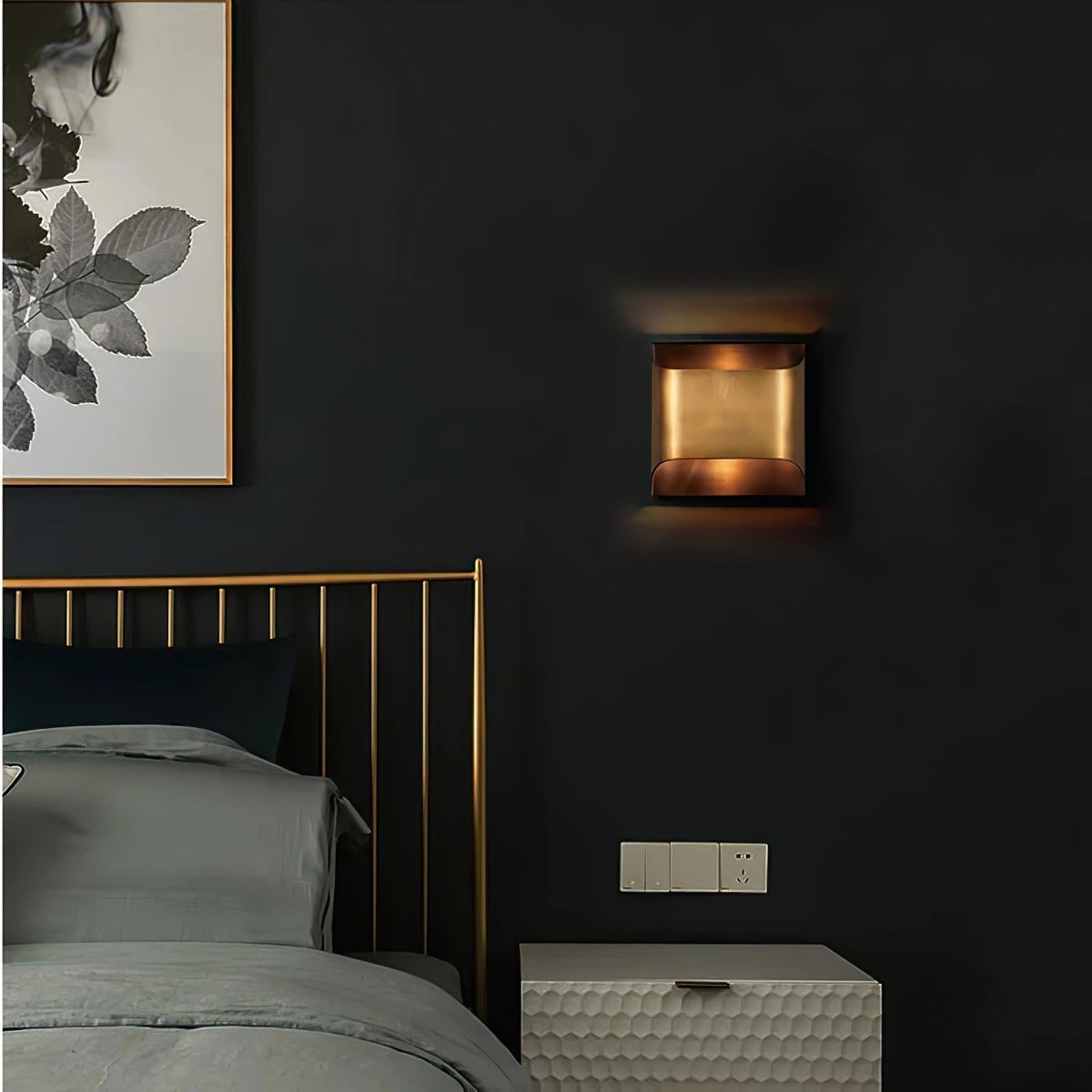 Applique en laiton avec douille G9, design scandinave, noire ou couleur or, pour entrée, salon ou chambre, élégante | Sansoti