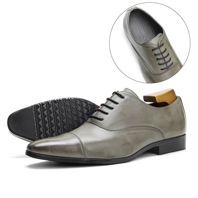 Leren Herenschoenen met Italiaans Design | Grijs | Maten 40-45 | Zakelijke Instapper voor Formele & Casual Gelegenheden | Sansoti
