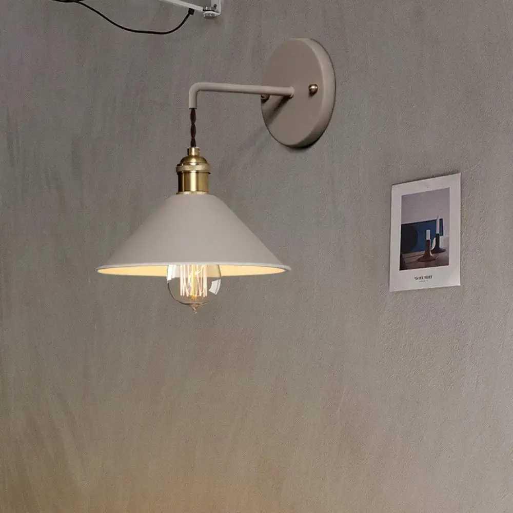 Vintage Wandlamp met Geplateerd Metaalafwerking – Elegant Lichtarmatuur in 7 Kleuren | Sansoti