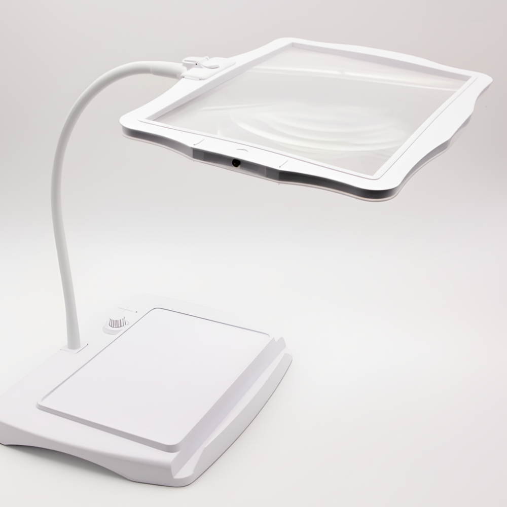 Verstelbare LED-bureaulamp met 3x Vergrootglas Zwanenhals Leeslamp voor Handwerk Lezen Hobby Knutselen | Sansoti