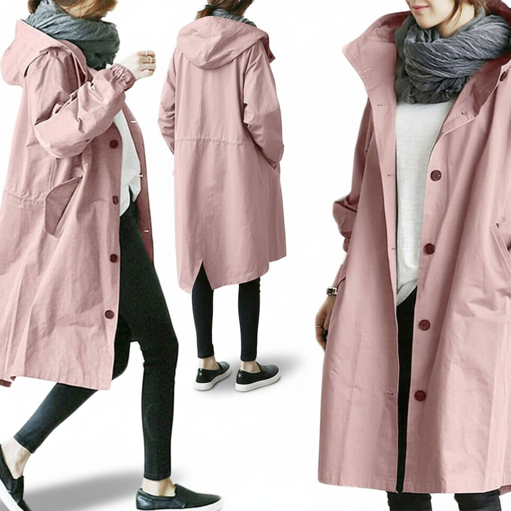 Water-Repellent Raincoat for Women and Men, Oversized with Hood, Lightweight and Windproof for All Seasons and Outdoor Use | Sansoti
