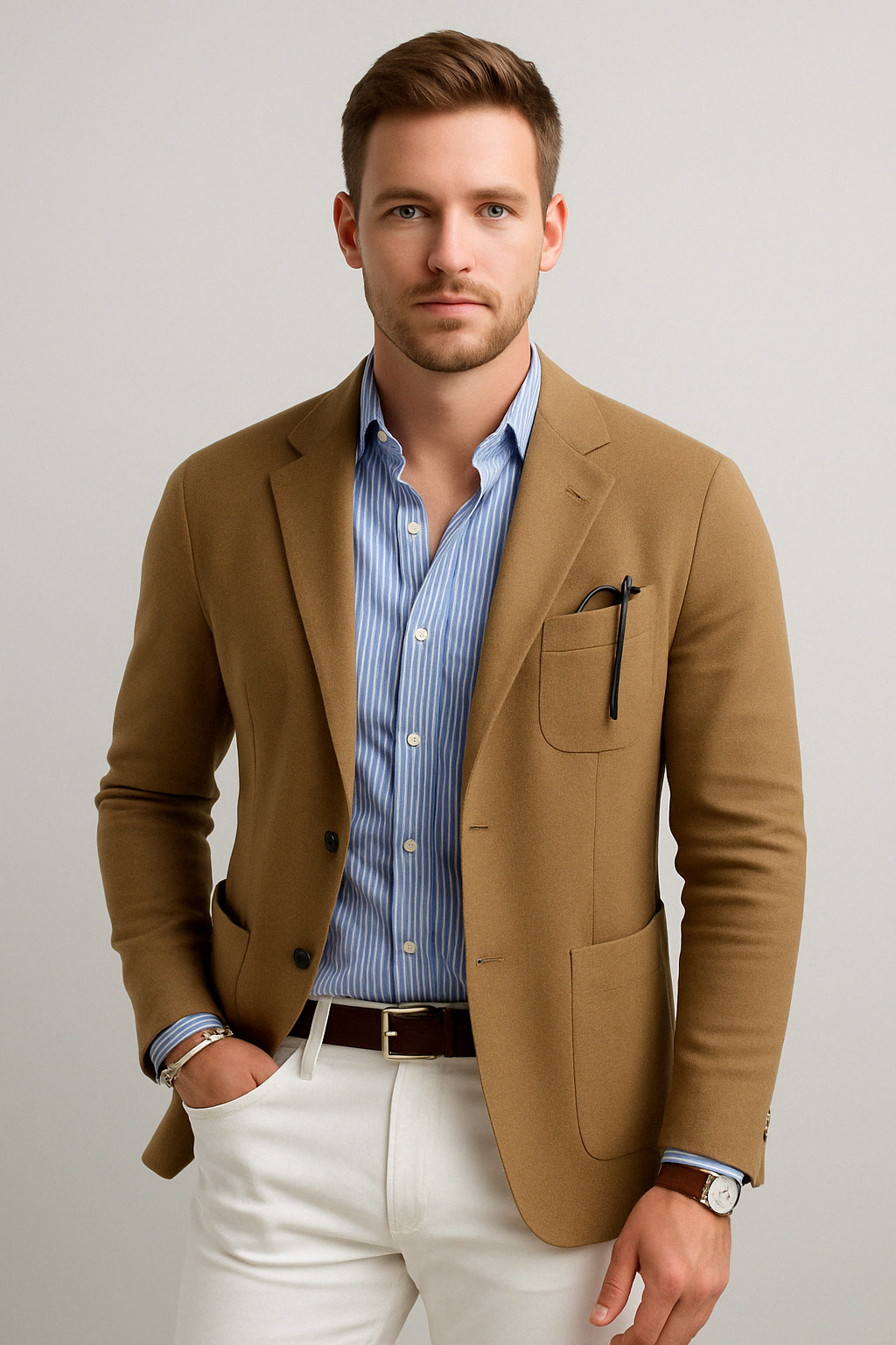 Klassisches Herren-Sakko mit fallendem Revers und Taschen in 7 Farben Regular-Fit-Blazer für Casual- oder eleganten Stil | Sansoti