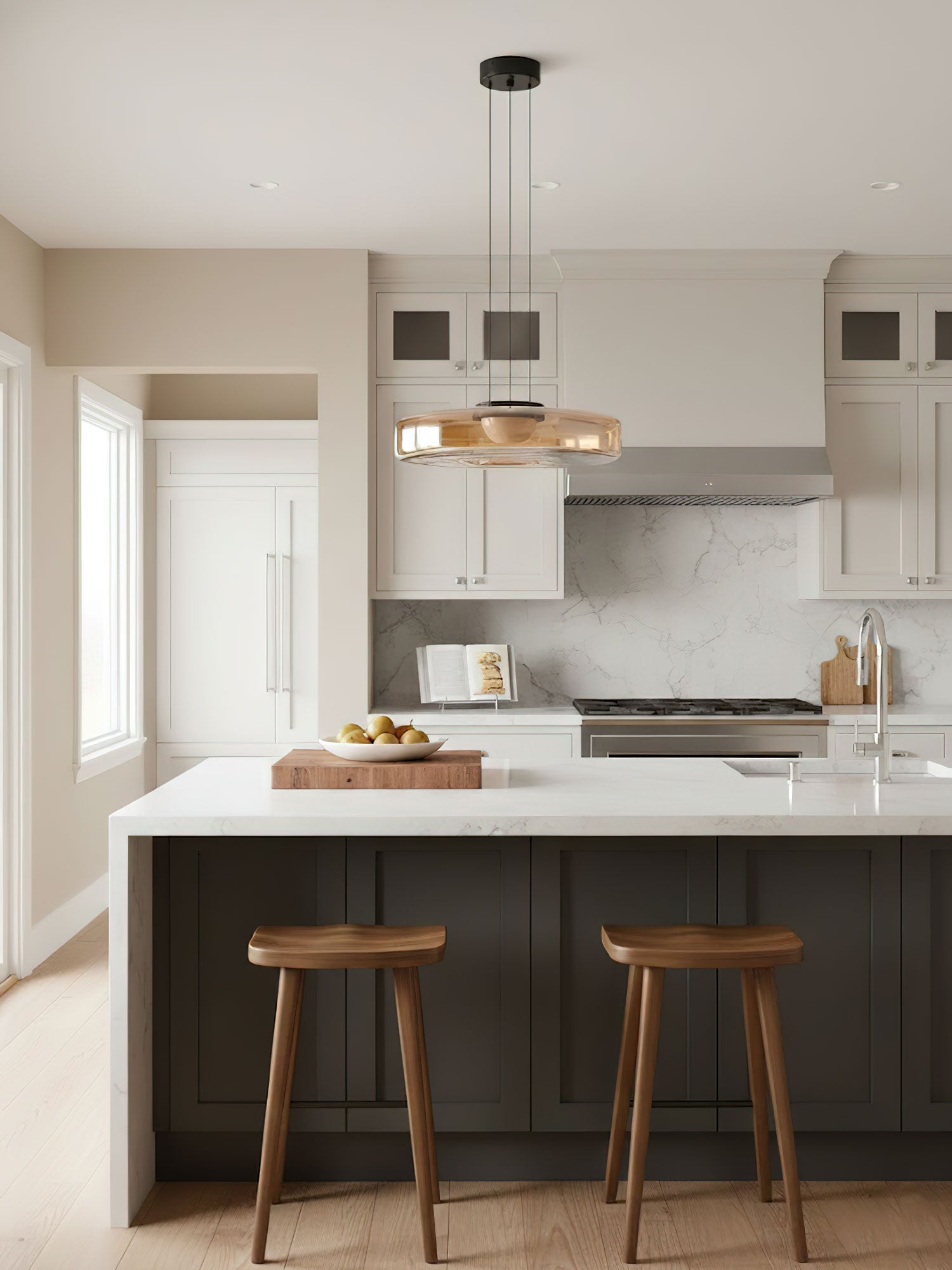 Gelaagde Glazen Hanglamp met Meerdere Schijven 1-2-3 Lagen Dimbare Plafondlamp voor Eetkamer Woonkamer Keuken Scandinavisch Design | Sansoti