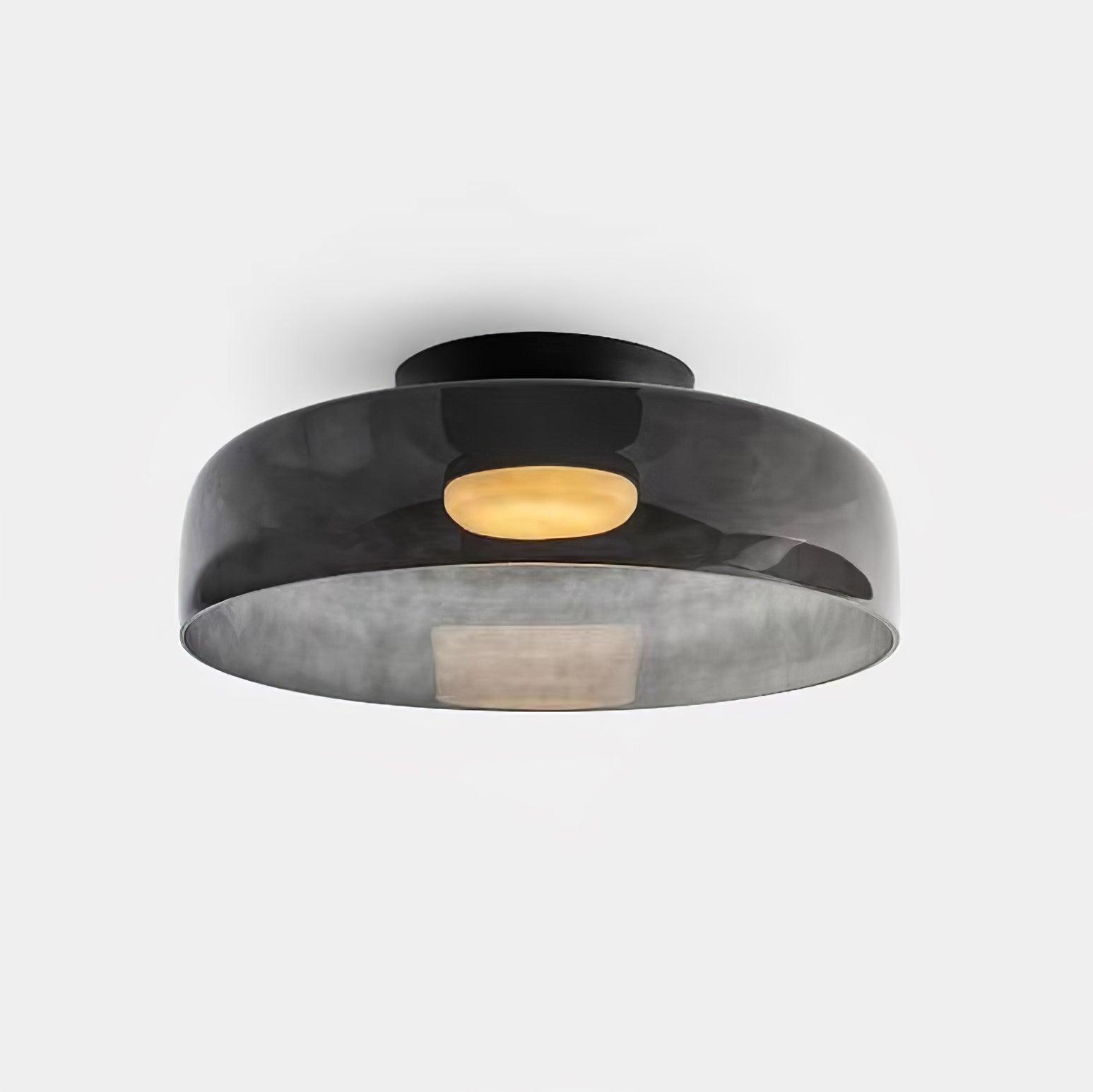 Lagen Plafondlamp met Glazen Schijven | Warm Getint Glas | Scandinavische Elegantie | Subtiel Gelaagd Licht | Moderne Plafondverlichting | Dimbare Versie Beschikbaar | Design Plafondlamp | Meerlaags Glasdesign | Natuurlijk Lichtgevoel | Sansoti