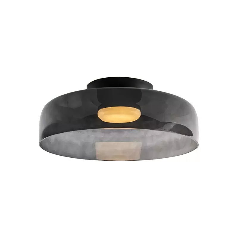 Lagen Plafondlamp met Glazen Schijven | Warm Getint Glas | Scandinavische Elegantie | Subtiel Gelaagd Licht | Moderne Plafondverlichting | Dimbare Versie Beschikbaar | Design Plafondlamp | Meerlaags Glasdesign | Natuurlijk Lichtgevoel | Sansoti