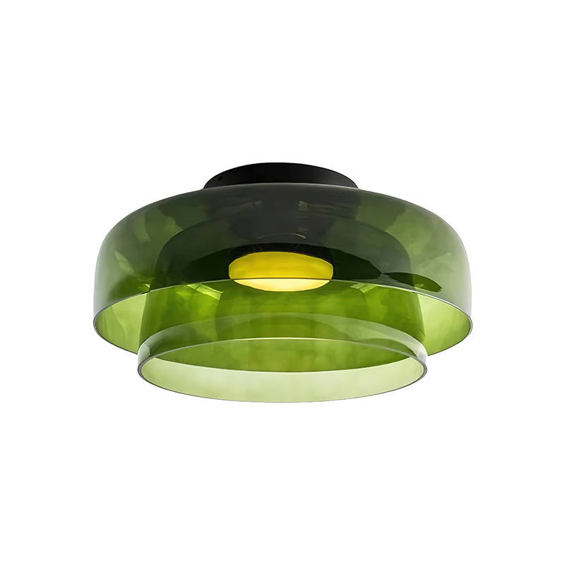 Deckenleuchte Schichtglas Metall Schwarz Grün Rauchgrau Orange LED 32-42cm 3 Lichtfarben | Restfield