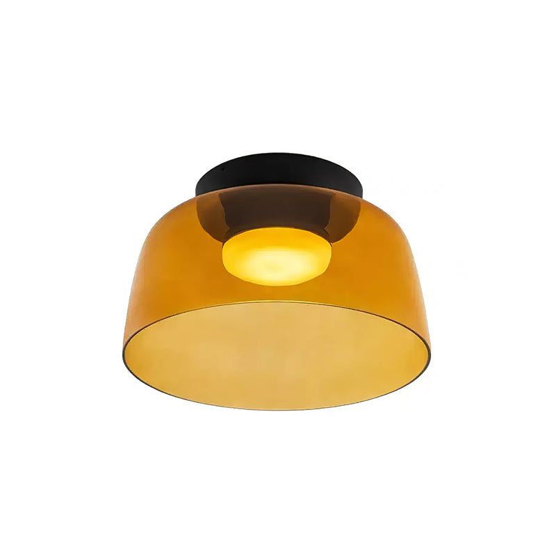 Deckenleuchte Schichtglas Metall Schwarz Grün Rauchgrau Orange LED 32-42cm 3 Lichtfarben | Restfield