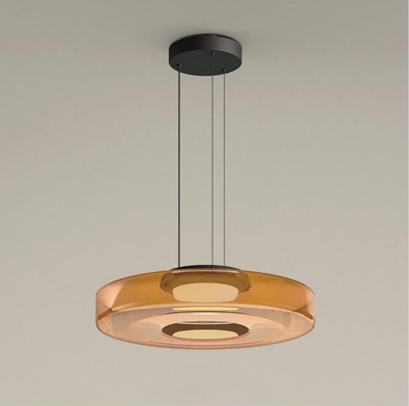 Gelaagde Glazen Hanglamp met Meerdere Schijven 1-2-3 Lagen Dimbare Plafondlamp voor Eetkamer Woonkamer Keuken Scandinavisch Design | Sansoti