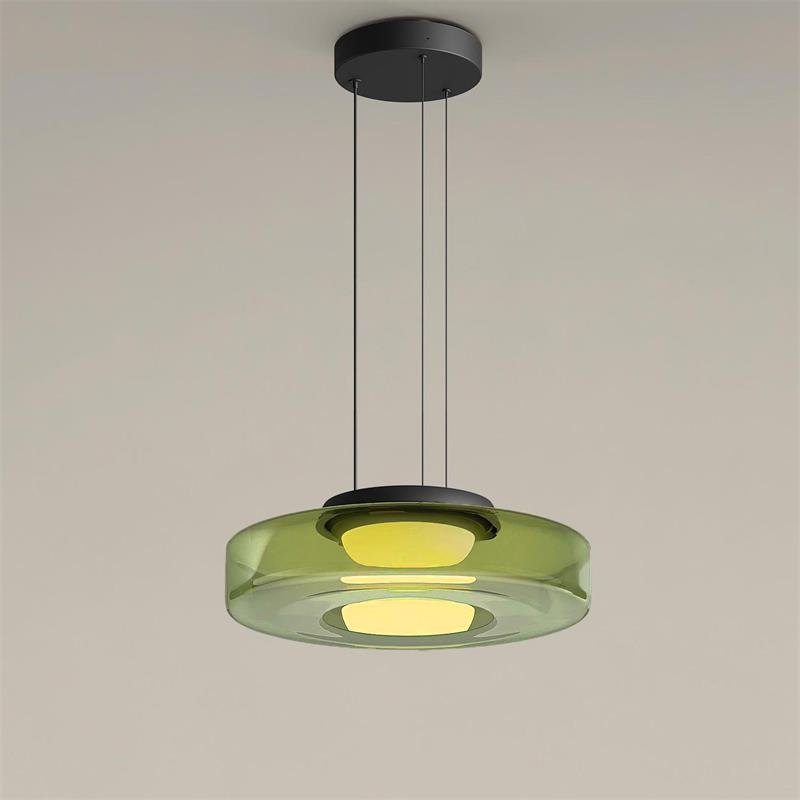 Gelaagde Glazen Hanglamp met Meerdere Schijven 1-2-3 Lagen Dimbare Plafondlamp voor Eetkamer Woonkamer Keuken Scandinavisch Design | Sansoti