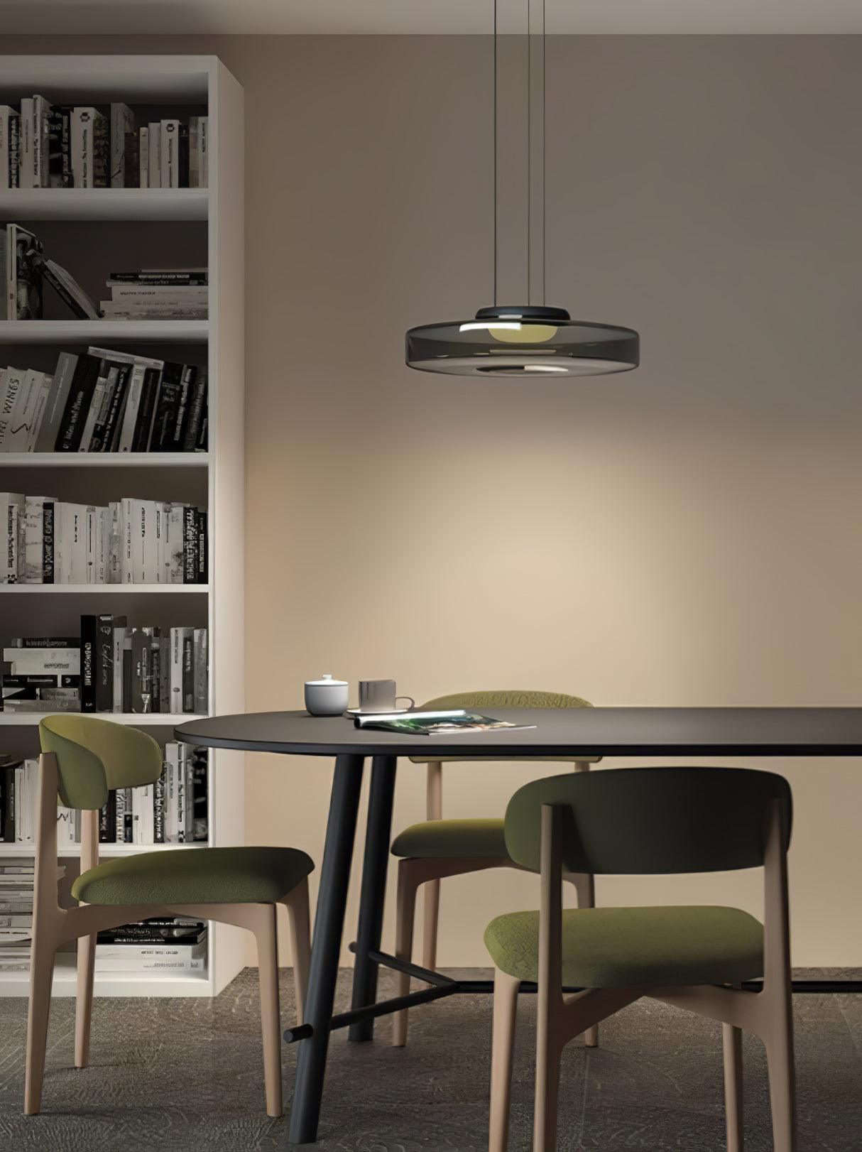 Gelaagde Glazen Hanglamp met Meerdere Schijven 1-2-3 Lagen Dimbare Plafondlamp voor Eetkamer Woonkamer Keuken Scandinavisch Design | Sansoti
