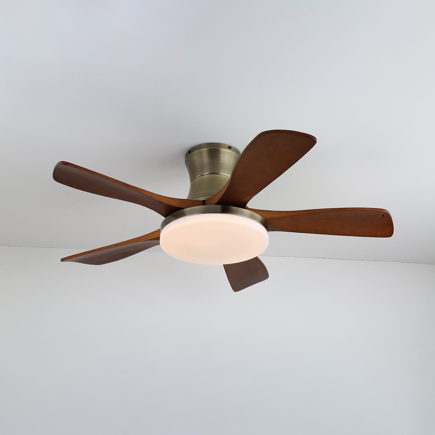 Brevo Ceiling Fan with Lighting – Natural Wooden Blades & Stylish Lighting | Sansoti