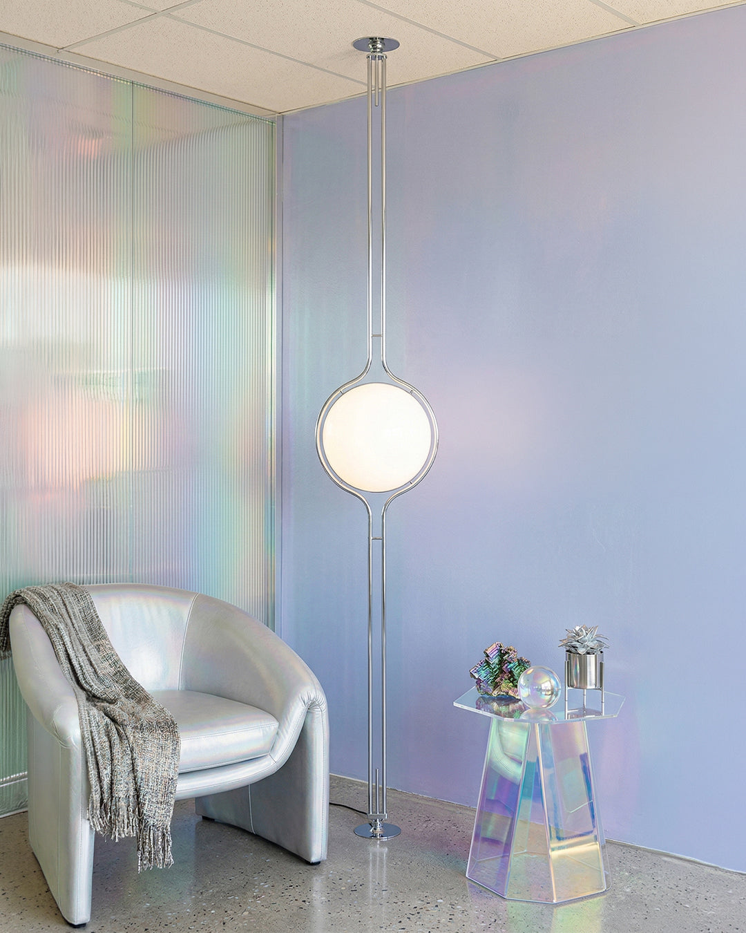 Moderne Vloerlamp met Chroomafwerking en Acrylbollen – Sfeervolle Verlichting voor Woonkamer en Slaapkamer | Sansoti