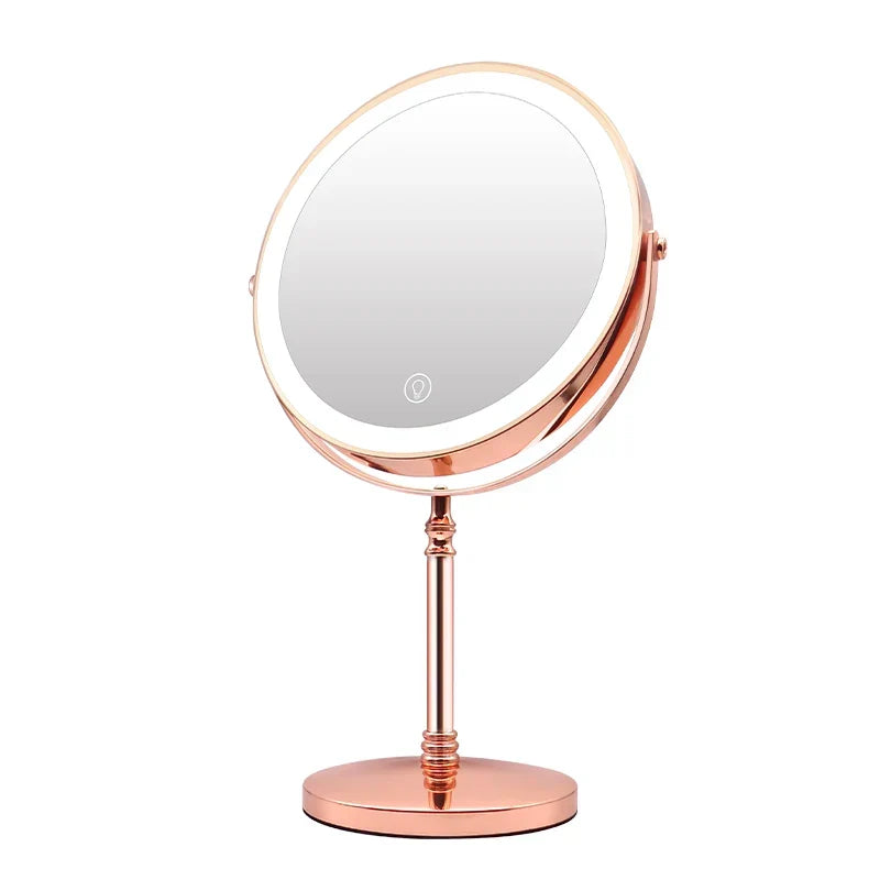 Illuminated Cosmetic Mirror 20cm with 10x Magnification USB Rechargeable LED Lighting for Perfect Makeup | Sansoti