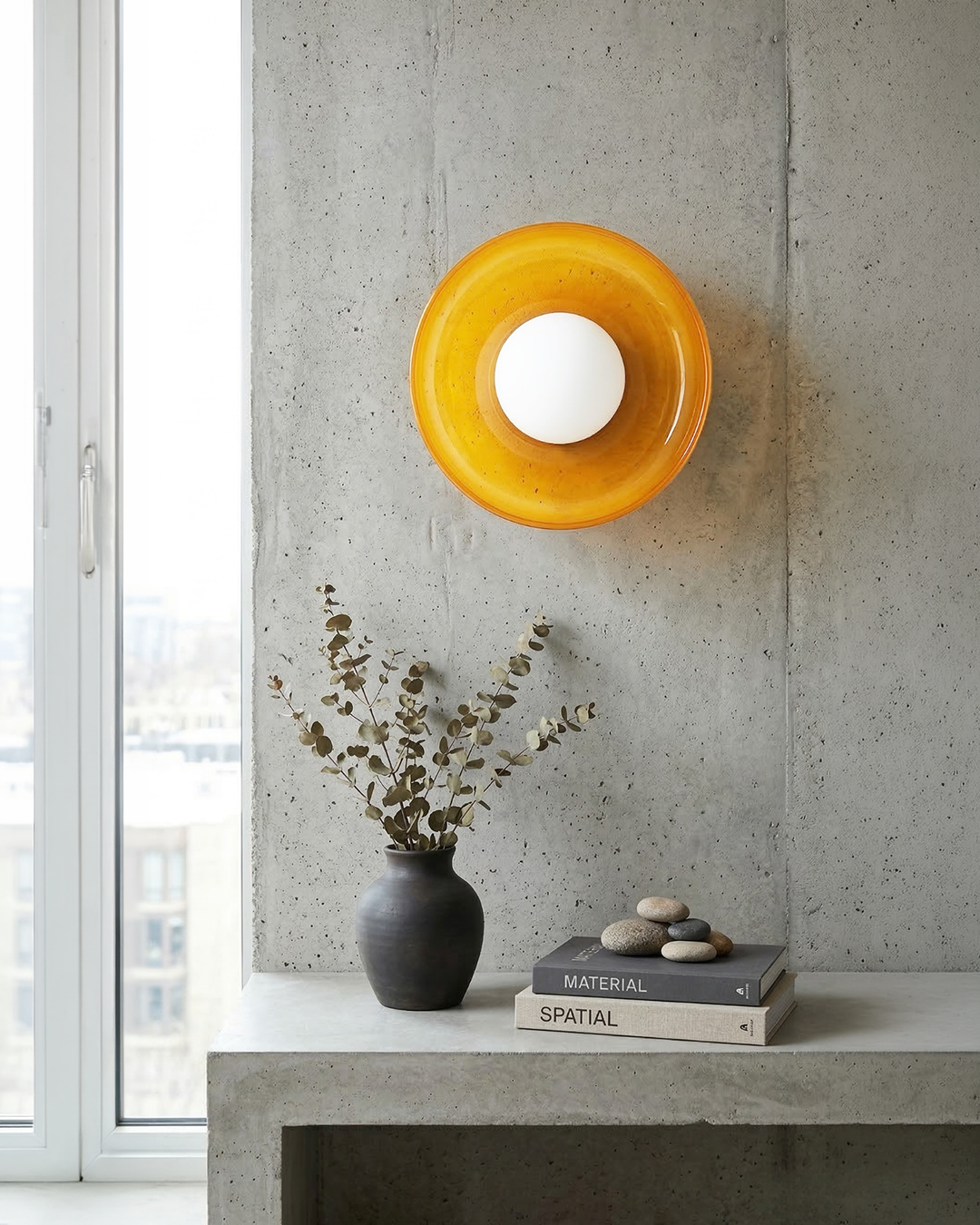 Minimalistische Glazen Wand- en Plafondlamp — Moderne Verlichting voor Gang & Slaapkamer — Dimbaar LED — Ø25 / Ø35 cm | Sansoti