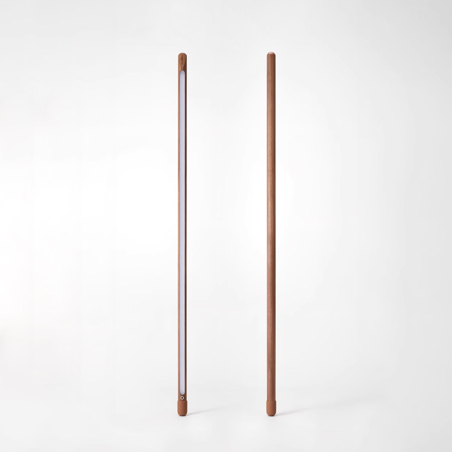 Scandinavische Vloerlamp Hout & Acryl met Geïntegreerde LED Staaflamp 135cm | Sansoti