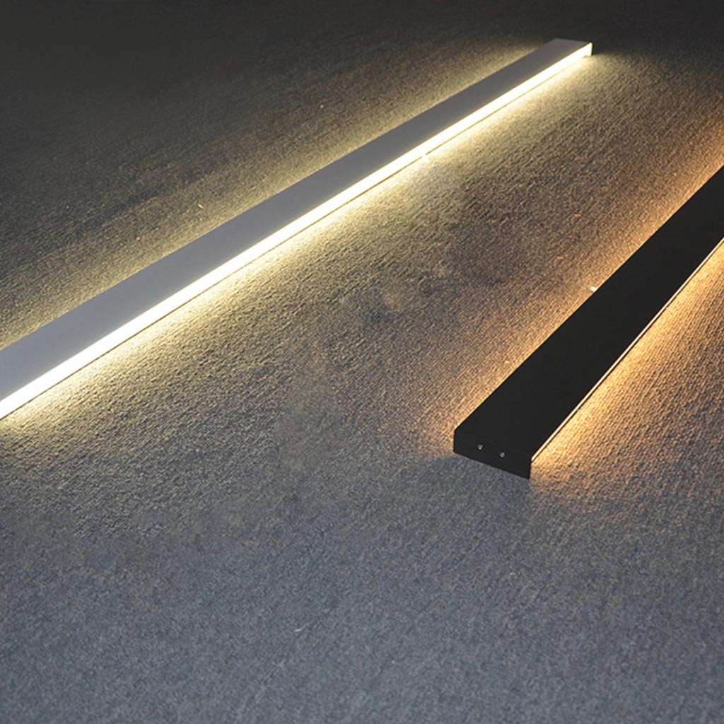 Lineare LED-Wandleuchte aus Aluminium Dimmbar Schwarz Weiß Modernes schlankes Design Schlafzimmer Wohnzimmer Stimmungsbeleuchtung | Sansoti