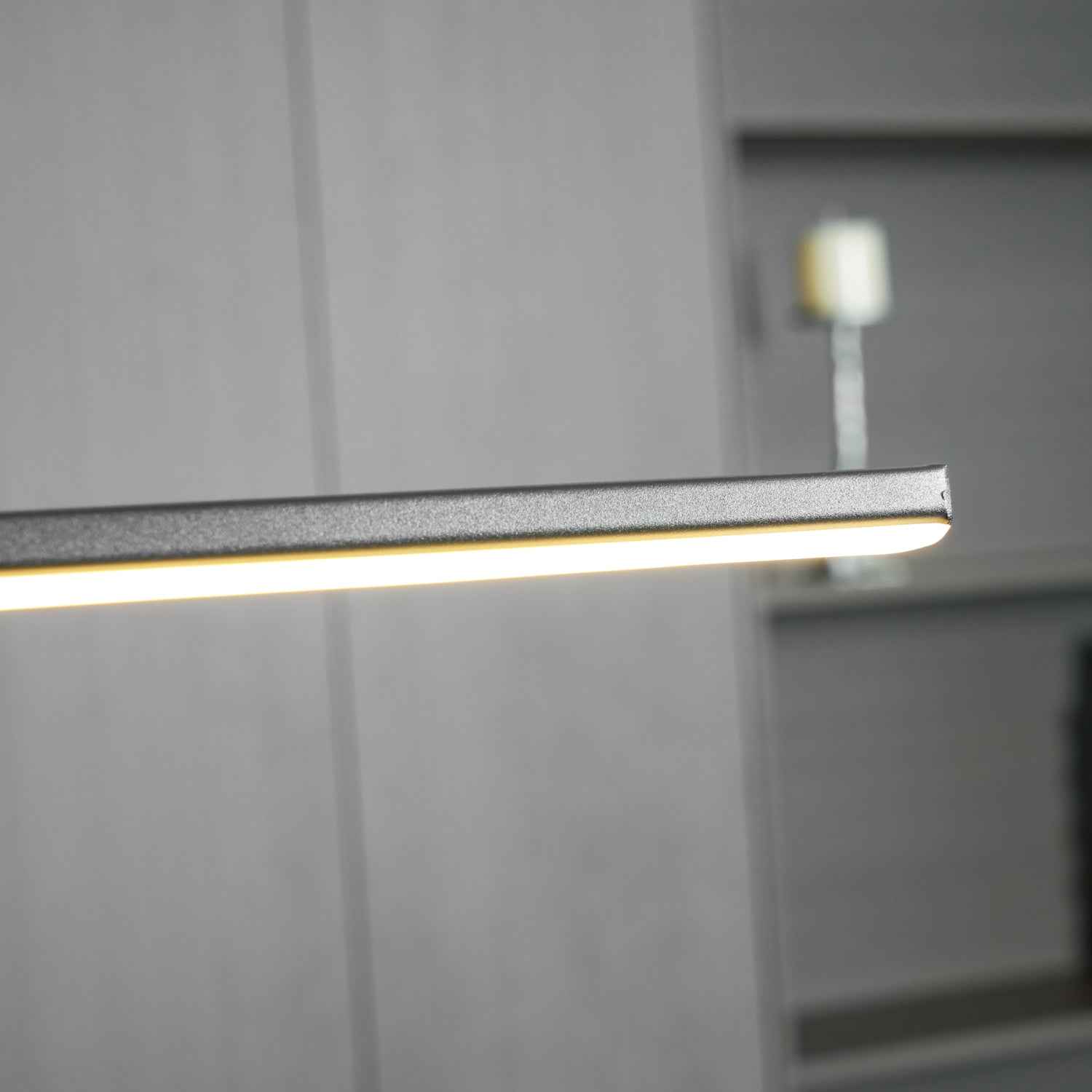 Lineaire hanglamp Links Island • 90/120/150cm • LED geïntegreerd • warm wit/neutraal/koel wit • dimbaar optie • zwart/goud • keuken-eiland boven tafel | Sansoti