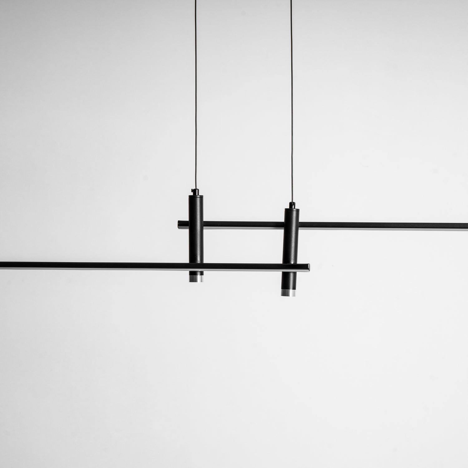 Lineaire hanglamp Links Island • 90/120/150cm • LED geïntegreerd • warm wit/neutraal/koel wit • dimbaar optie • zwart/goud • keuken-eiland boven tafel | Sansoti