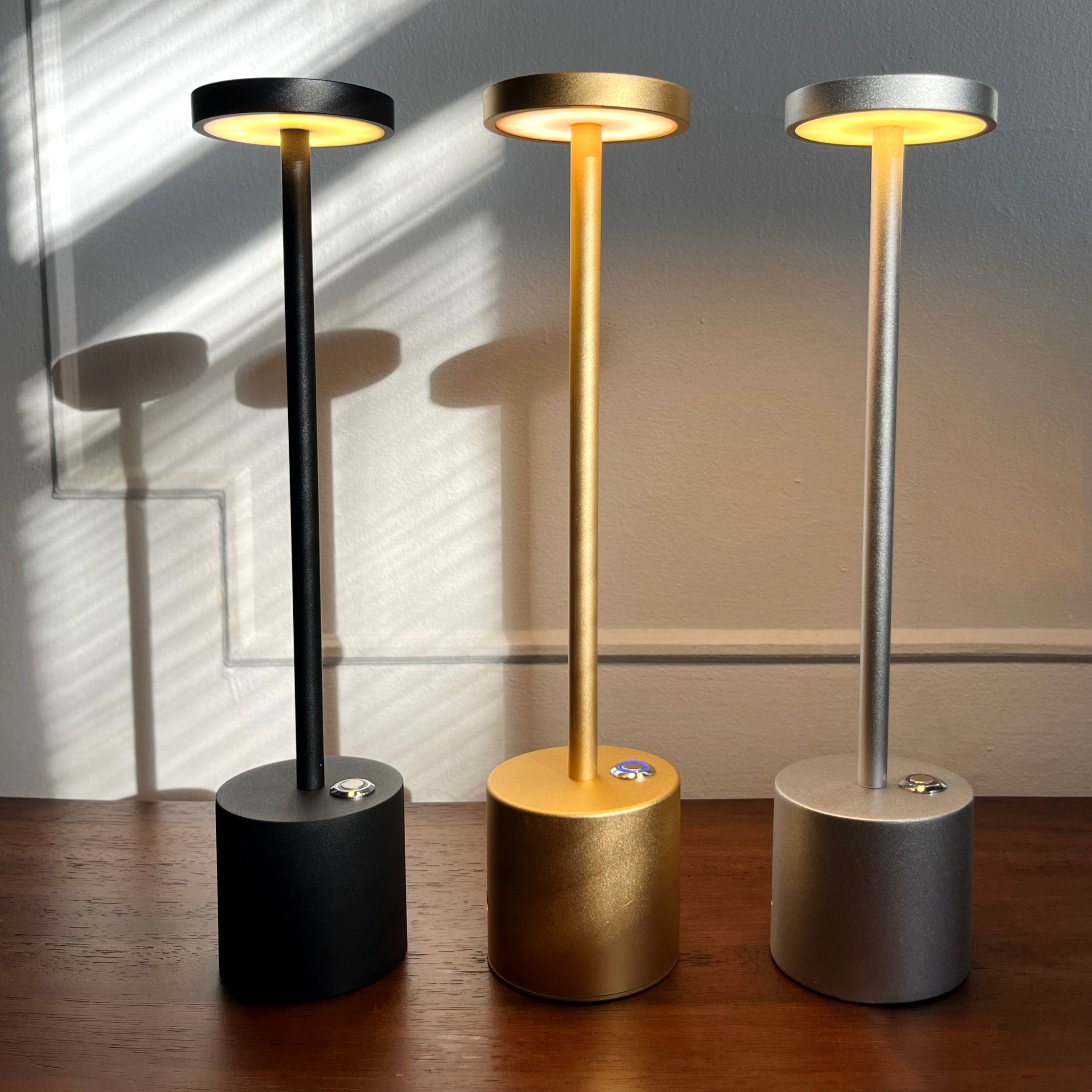 Lampe de table sans fil rechargeable LED aluminium dimmable IP54 extérieur intérieur terrasse | Restfield