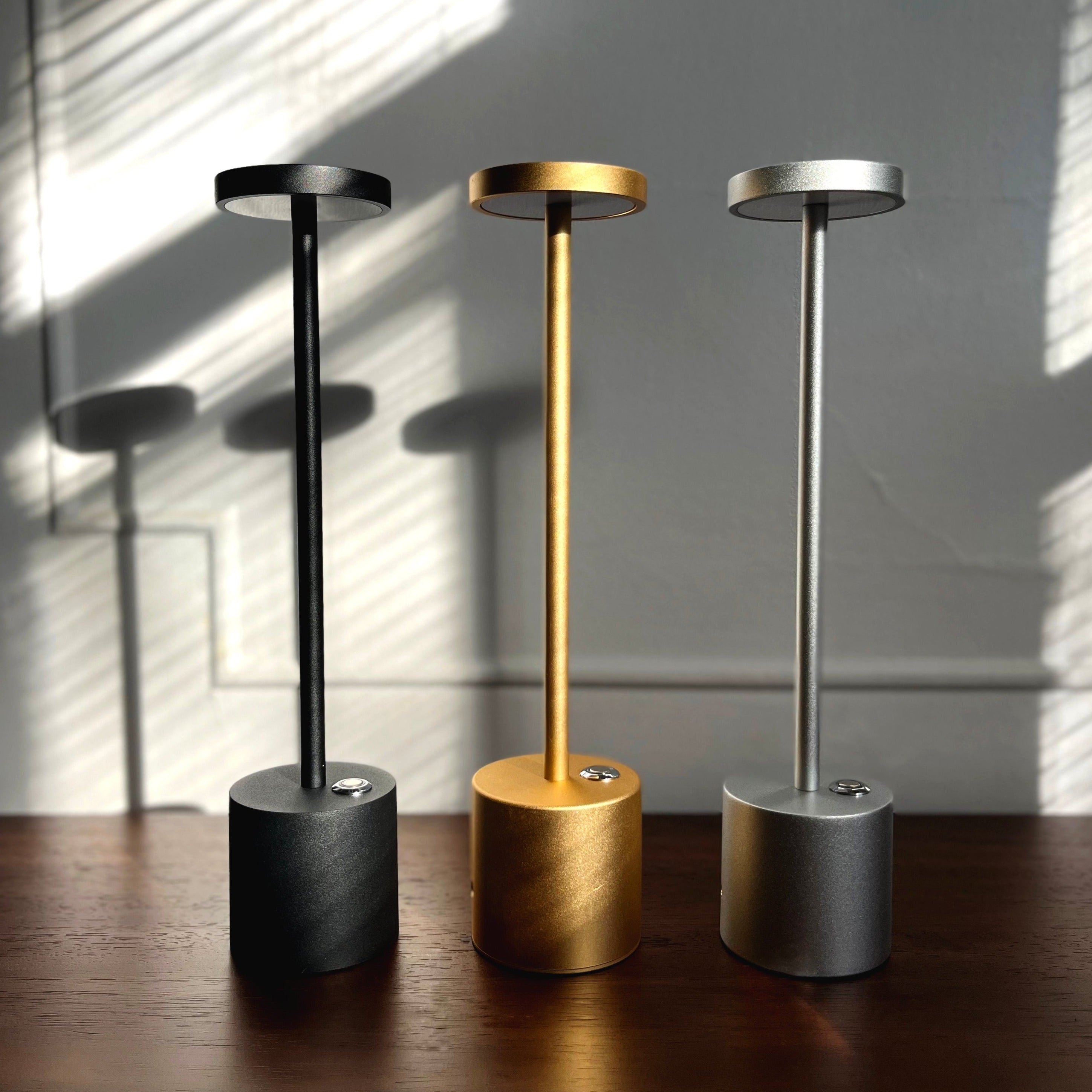 Lampe de table sans fil rechargeable LED aluminium dimmable IP54 extérieur intérieur terrasse | Restfield